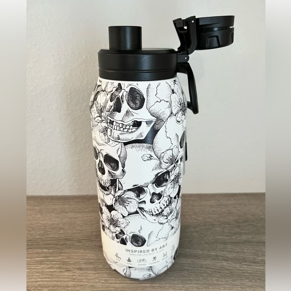 Hydrapeak Artisan Collection Skulls 32 oz Wide Mouth Insulated Bottle New